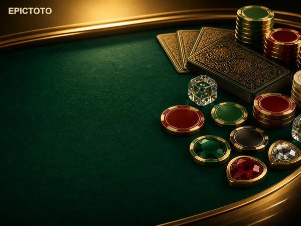 Gambar meja Single-Deck Blackjack dengan satu dek kartu